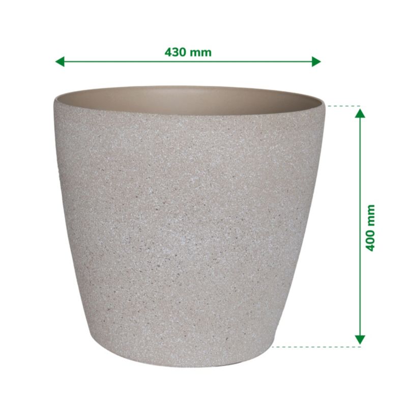 Donica Verve plastikowa 43 cm beżowa