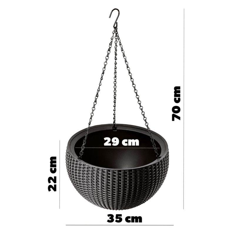 Donica wisząca Keter 30 cm mokka