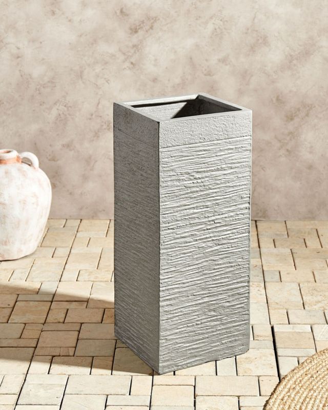 Doniczka 26 x 26 x 60 cm jasnoszara Dion 1 szt.