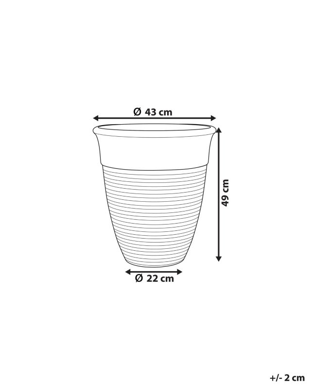 Doniczka 43 cm szara Katalima 1 szt.