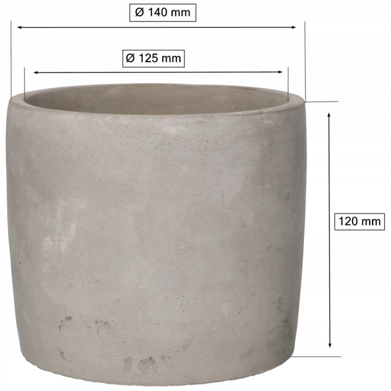 Doniczka betonowa KOTARBAU 12cm 2 szt.