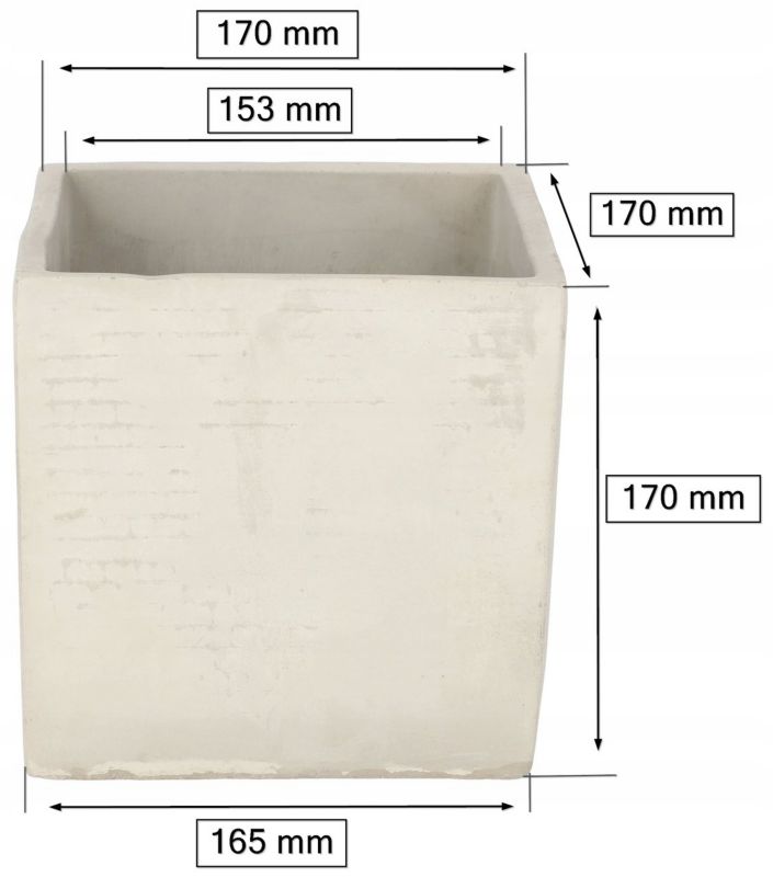 Doniczka betonowa KOTARBAU 17 cm 2 szt.