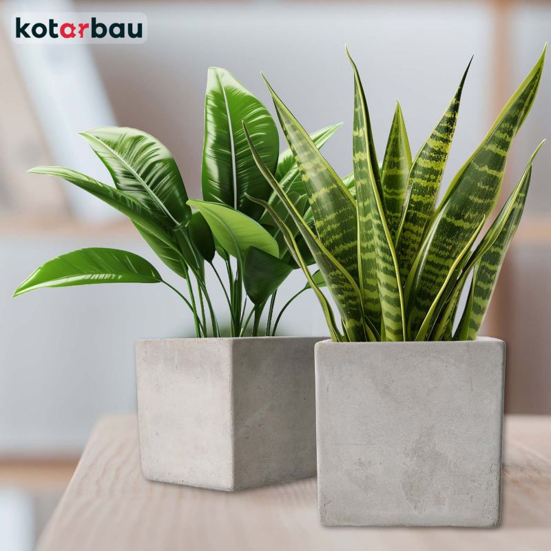 Doniczka betonowa KOTARBAU kwadrat 16 cm 2 szt.