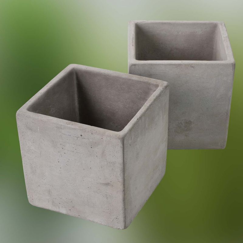 Doniczka betonowa KOTARBAU kwadrat 20 cm 2 szt.