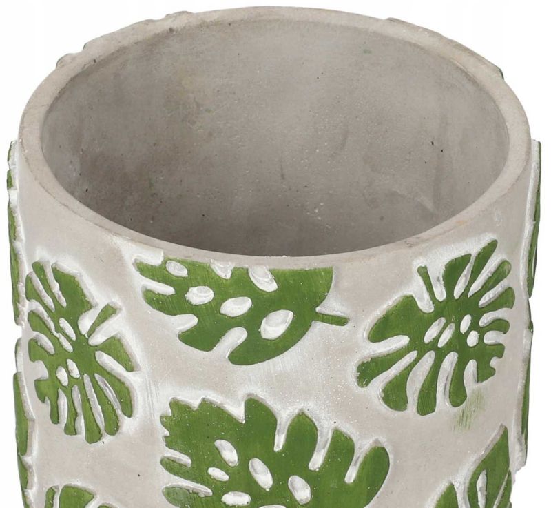 Doniczka betonowa KOTARBAU wzór liście 16 cm 1 szt.