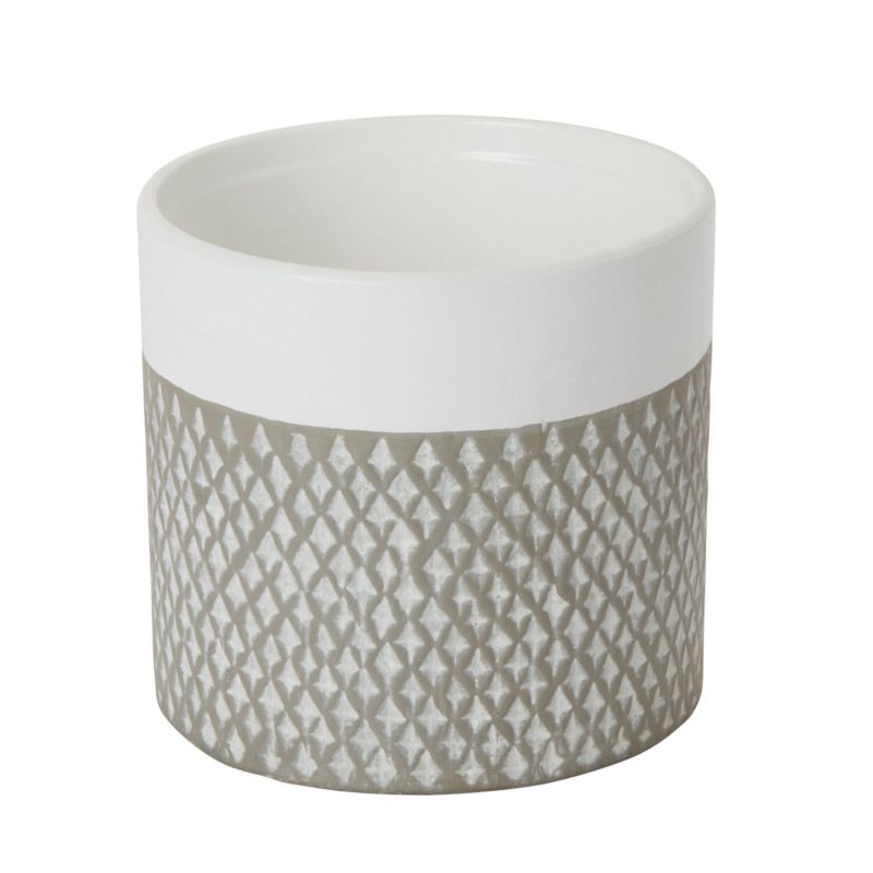 Doniczka ceramiczna C30 GoodHome ozdobna 12 cm szara