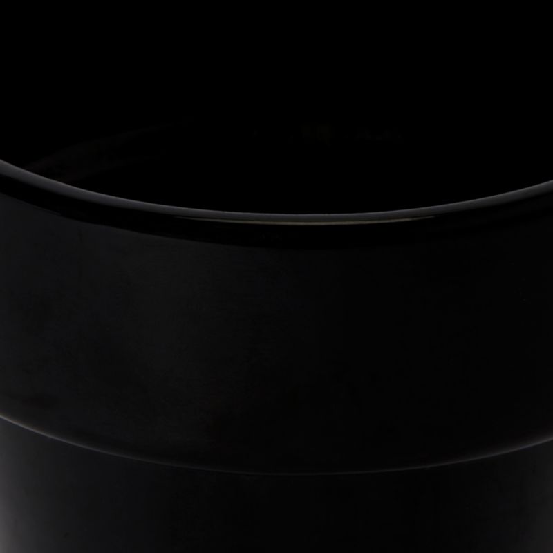 Doniczka ceramiczna C44 GoodHome ozdobna 9 cm czarna