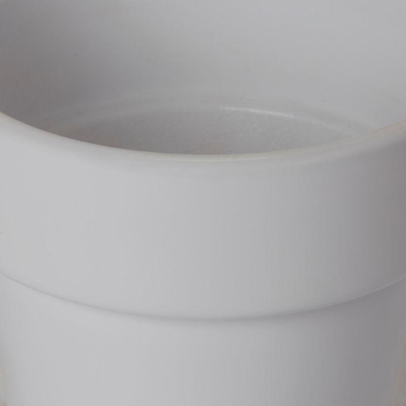 Doniczka ceramiczna C45 GoodHome ozdobna 9 cm biała