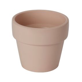 Doniczka ceramiczna C46 GoodHome ozdobna 9 cm różowa