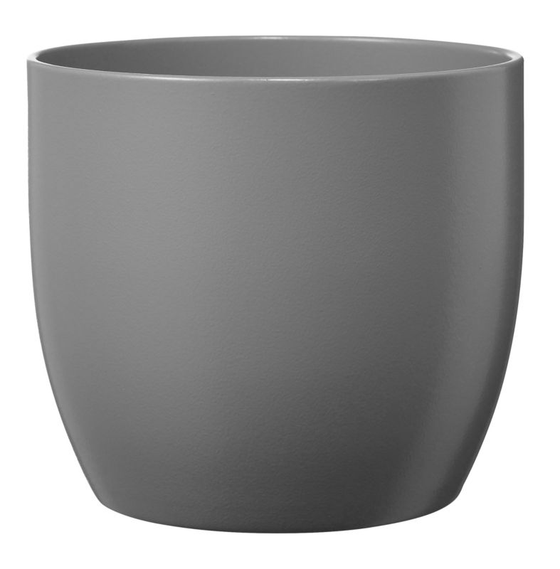 Doniczka ceramiczna GoodHome 21 cm srebrna