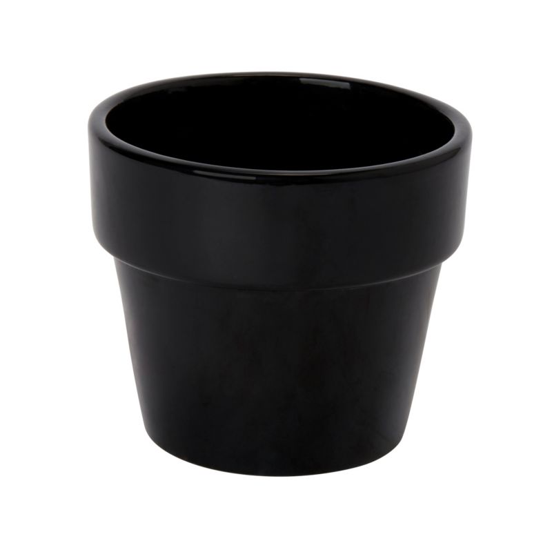 Doniczka ceramiczna GoodHome ozdobna 10,5 cm czarna
