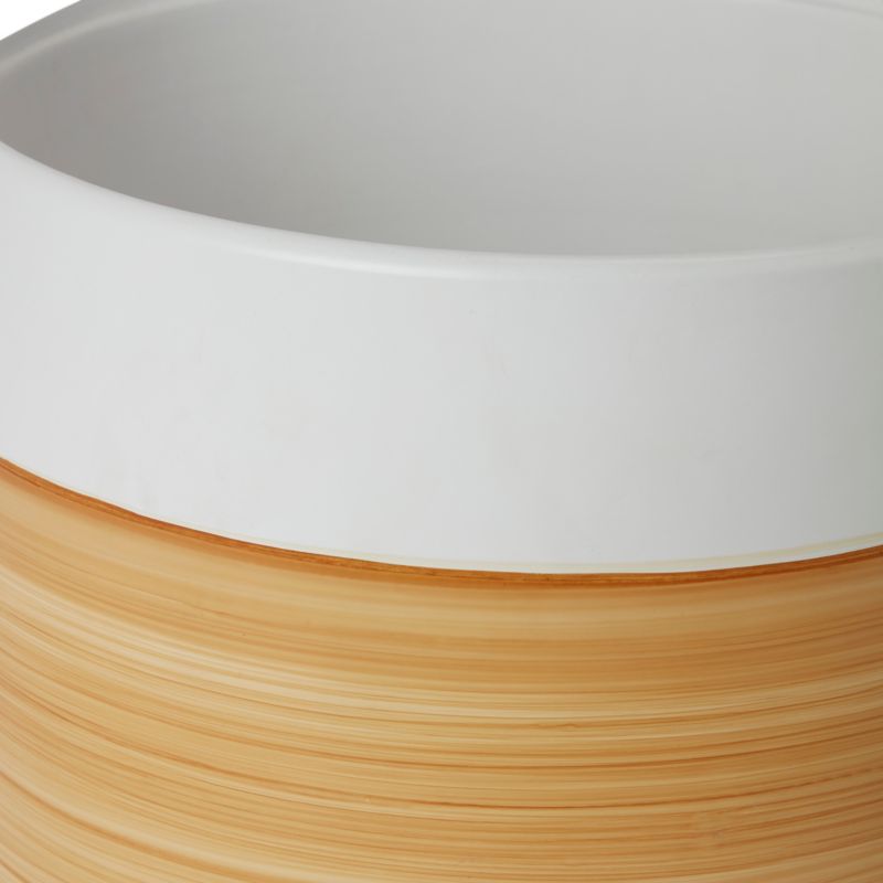 Doniczka ceramiczna GoodHome ozdobna 14 cm efekt drewna