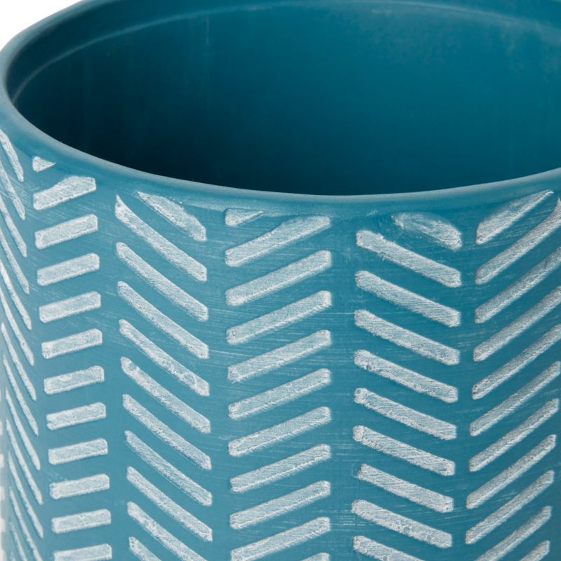 Doniczka ceramiczna GoodHome ozdobna 14 cm niebieska