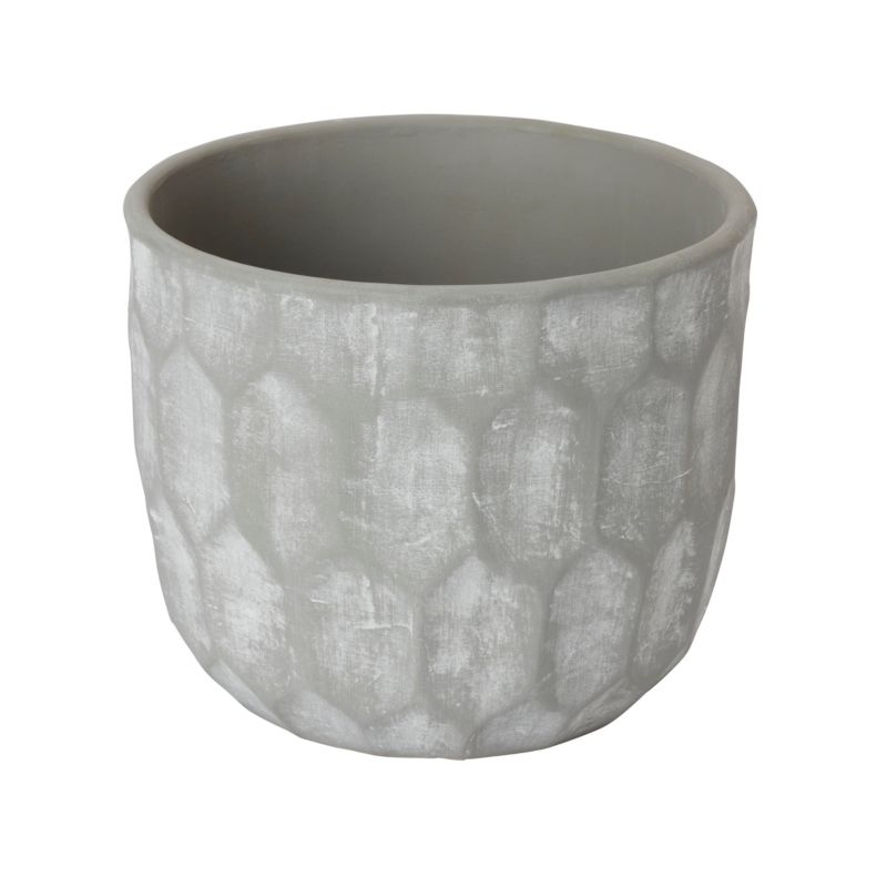 Doniczka ceramiczna GoodHome ozdobna 17 cm geo grey