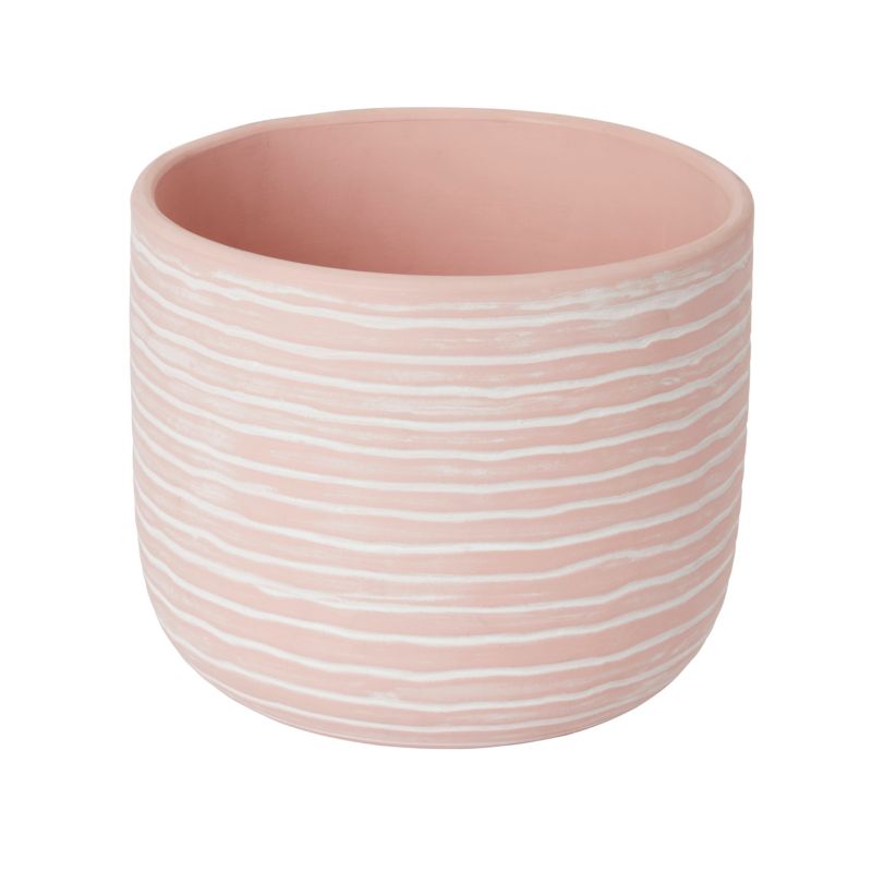 Doniczka ceramiczna GoodHome ozdobna 17 cm różowa