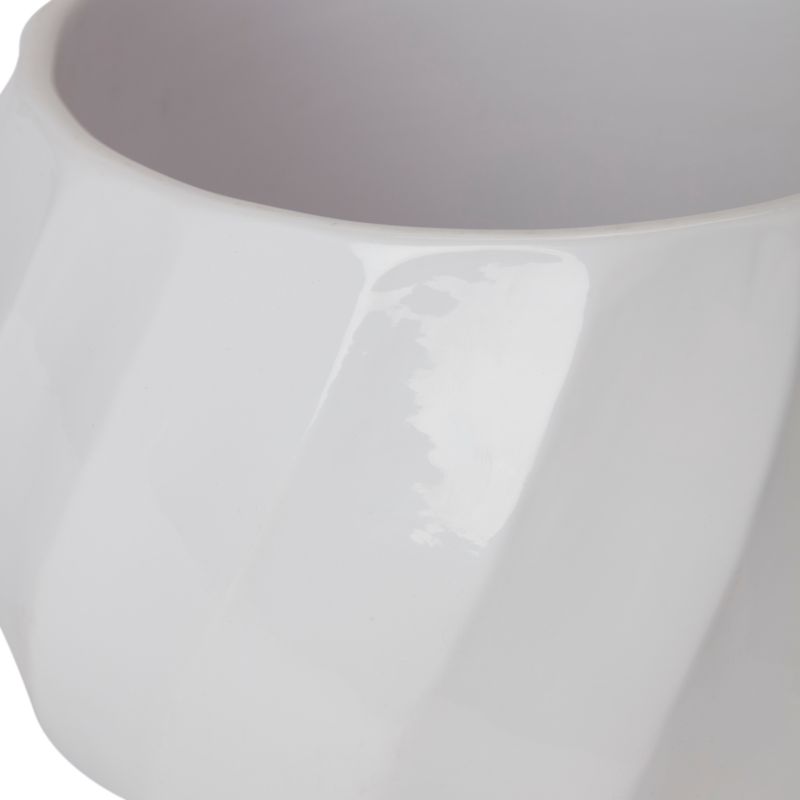 Doniczka ceramiczna GoodHome ozdobna 19 cm white swirl