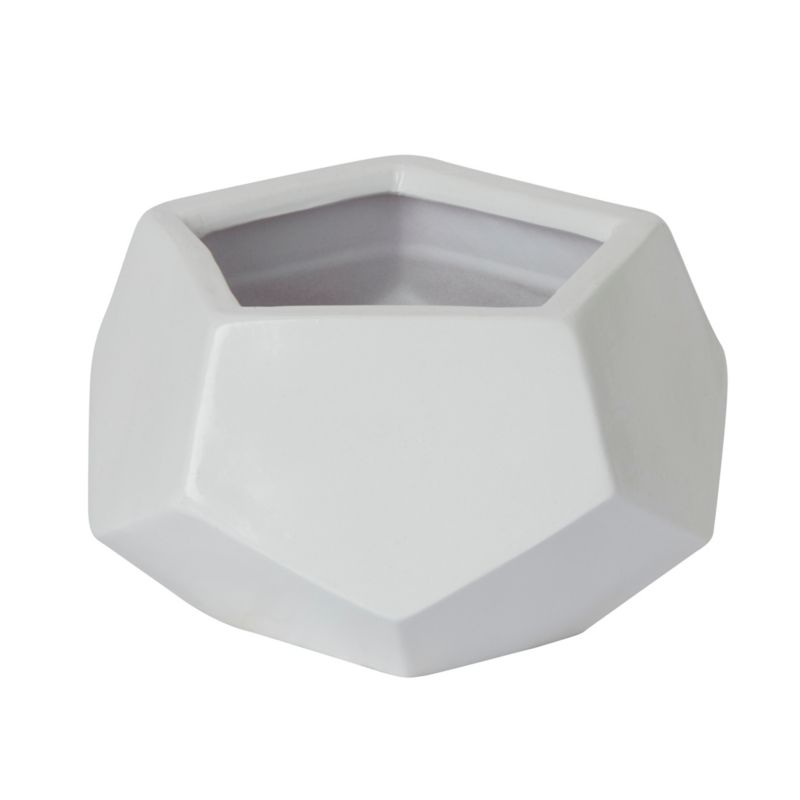 Doniczka ceramiczna GoodHome ozdobna 9 cm biała