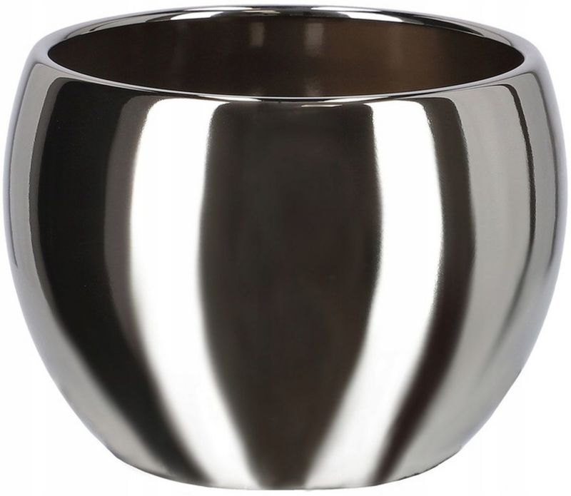 Doniczka ceramiczna KOTARBAU 10 cm srebrna 1 szt.