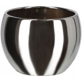 Doniczka ceramiczna KOTARBAU 10 cm srebrna 1 szt.