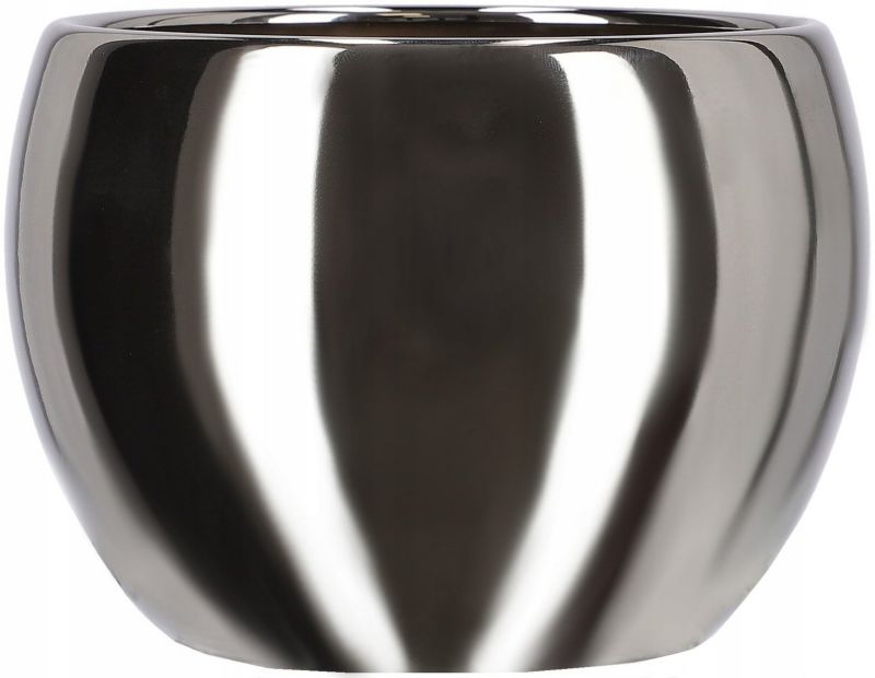 Doniczka ceramiczna KOTARBAU 10 cm srebrna 1 szt.