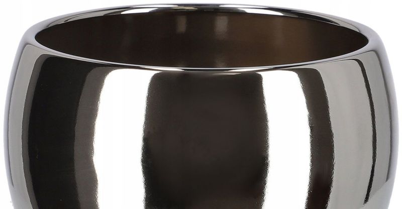 Doniczka ceramiczna KOTARBAU 10 cm srebrna 1 szt.