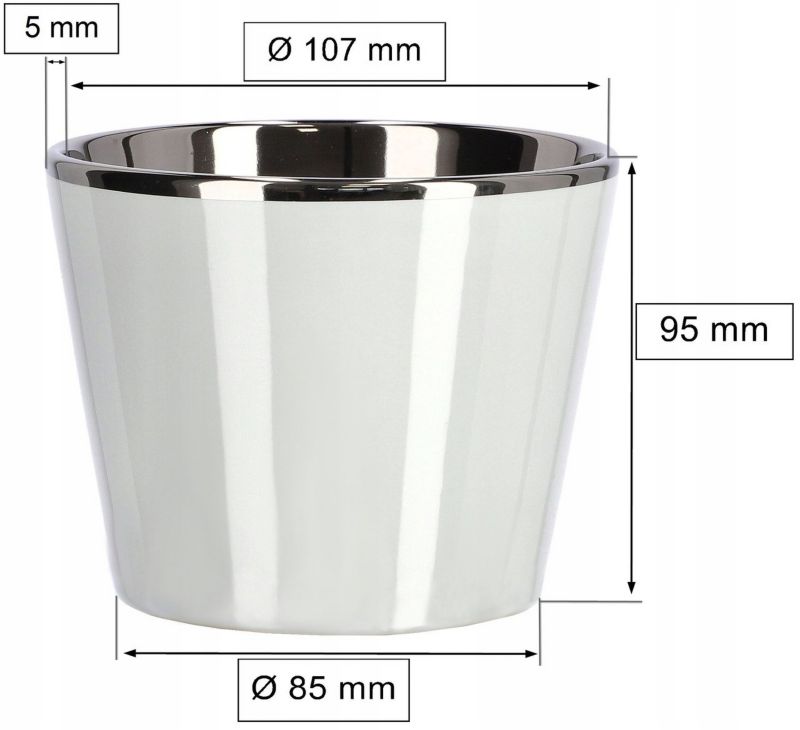 Doniczka ceramiczna KOTARBAU 11 cm biała 2 szt.