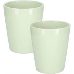 Doniczka ceramiczna KOTARBAU 12 cm miętowa 2 szt.
