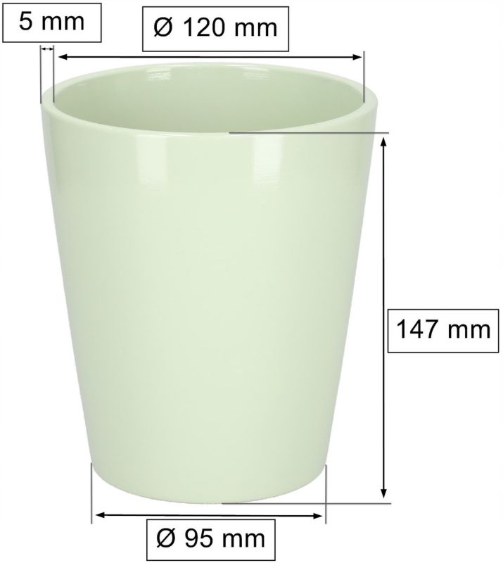 Doniczka ceramiczna KOTARBAU 12 cm miętowa 2 szt.