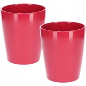 Doniczka ceramiczna KOTARBAU 12 cm różowa 2 szt.