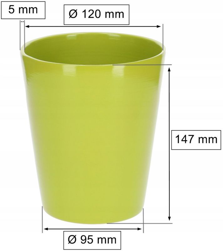 Doniczka ceramiczna KOTARBAU 12 cm zielona 1 szt.