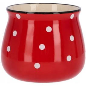 Doniczka ceramiczna KOTARBAU 125 mm w grochy 1 szt.