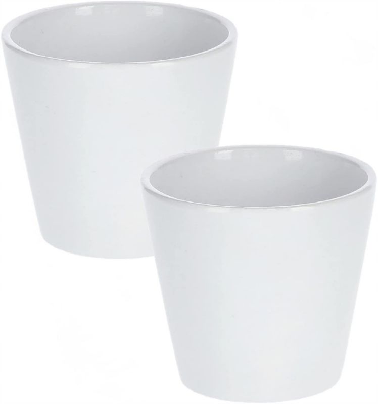 Doniczka ceramiczna KOTARBAU 13 cm biała 2 szt.