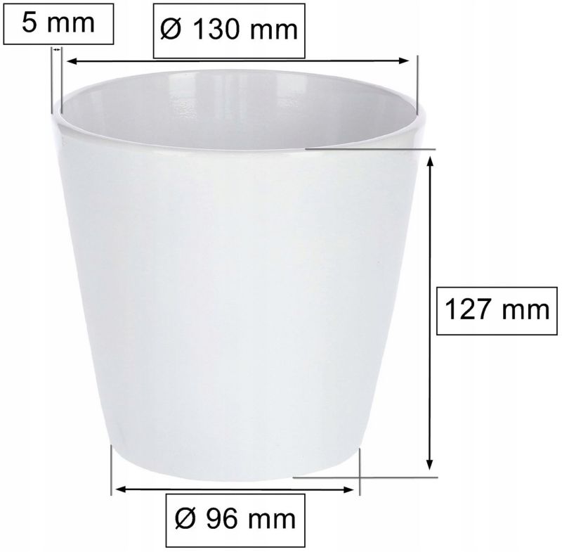 Doniczka ceramiczna KOTARBAU 13 cm biała 2 szt.