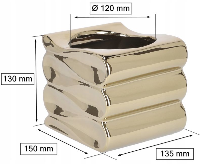 Doniczka ceramiczna KOTARBAU 13 cm złota 1 szt.
