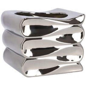 Doniczka ceramiczna KOTARBAU 15 cm srebrna 1 szt.