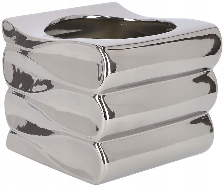 Doniczka ceramiczna KOTARBAU 15 cm srebrna 1 szt.