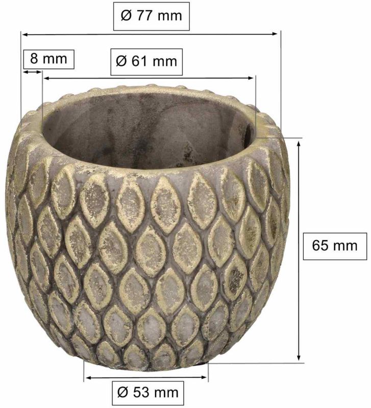 Doniczka ceramiczna KOTARBAU 7 cm 2 szt.