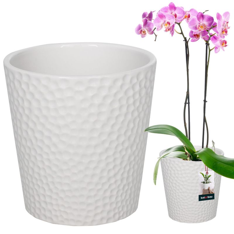 Doniczka ceramiczna KOTARBAU biała 12 cm 1 szt.