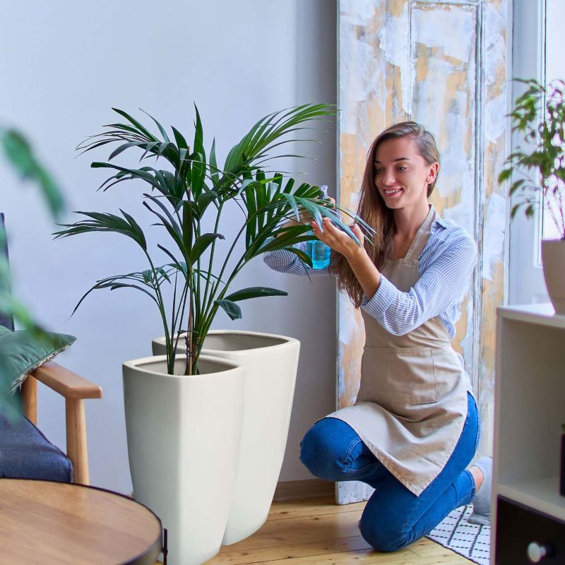 Doniczka ceramiczna KOTARBAU biała z odpływem 2 szt.