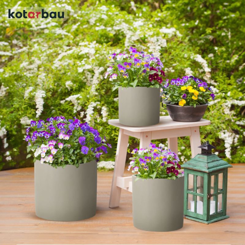 Doniczka ceramiczna KOTARBAU cylinder betonowa 23 cm 1 szt.