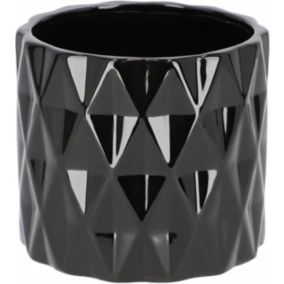 Doniczka ceramiczna KOTARBAU cylinder czarna 12 cm 1 szt.