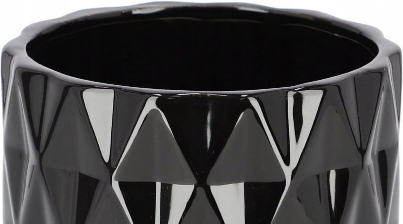 Doniczka ceramiczna KOTARBAU cylinder czarna 12 cm 1 szt.