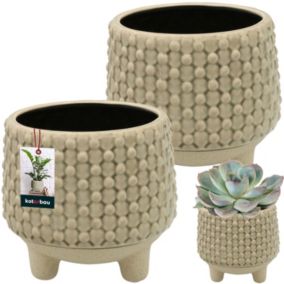 Doniczka ceramiczna KOTARBAU na nóżkach 13 cm 2 szt.