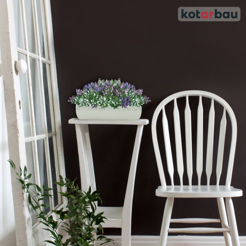 Doniczka ceramiczna KOTARBAU podłużna szkliwiona biała 31 cm 2 szt.