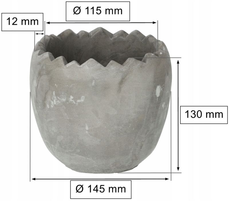 Doniczka ceramiczna KOTARBAU skorupa jajka 12 cm 1 szt.