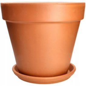 Doniczka ceramiczna KOTARBAU terakota podstawka 27 cm 1 szt.