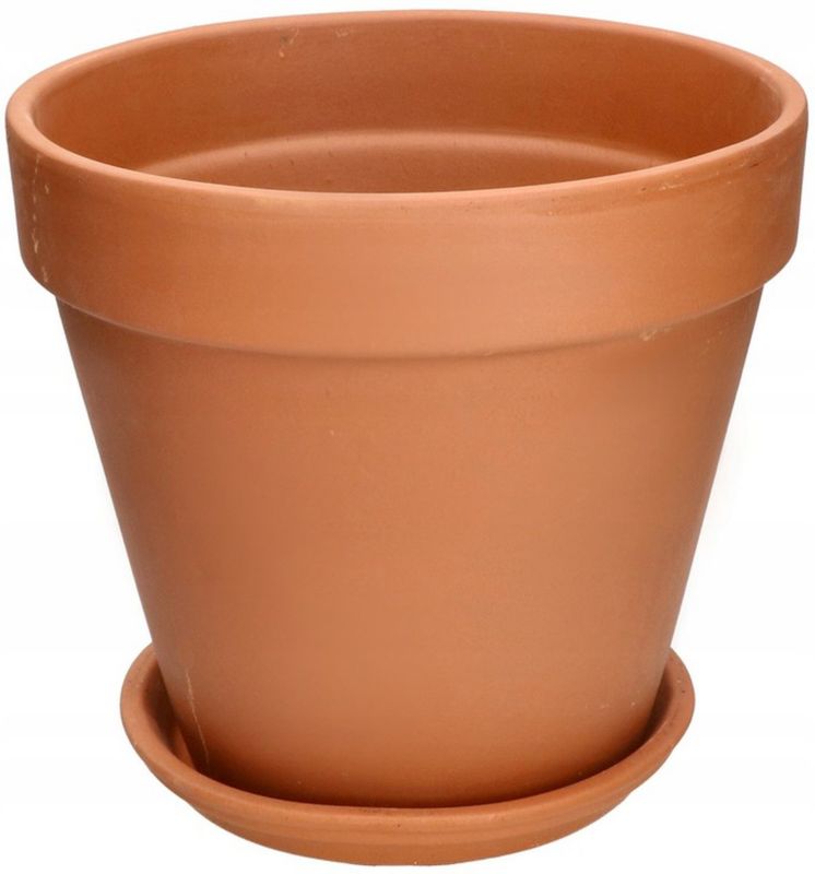 Doniczka ceramiczna KOTARBAU terakota podstawka 27 cm 1 szt.