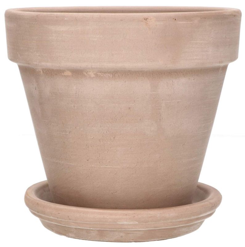 Doniczka ceramiczna KOTARBAU terakota z podstawką 15 cm 4 szt.