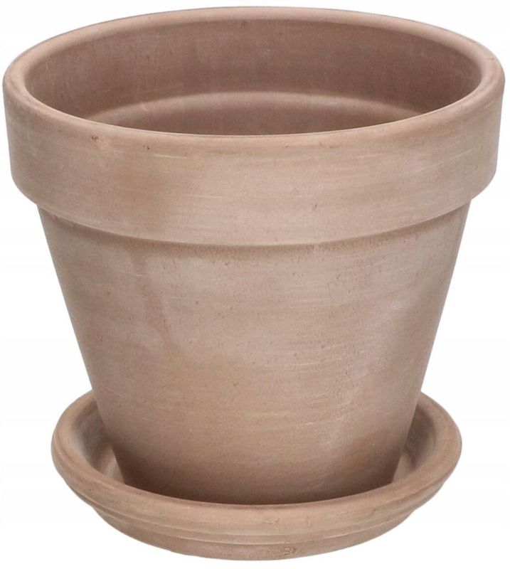 Doniczka ceramiczna KOTARBAU terakota z podstawką 15 cm 4 szt.