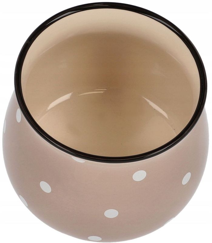 Doniczka ceramiczna KOTARBAU w grochy beżowa 125 mm 1 szt.